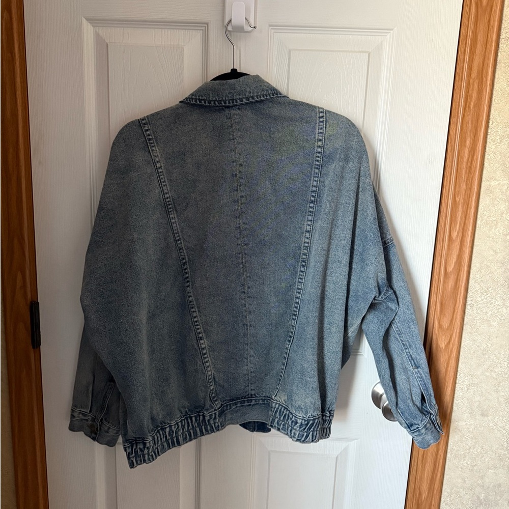 Mustard Seed Denim Bomber Jacket - Picture 4 of 8